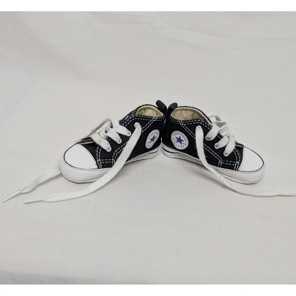 Converse All Star Chuck Taylors High Top Infant Sneakers Black Size 2 US
